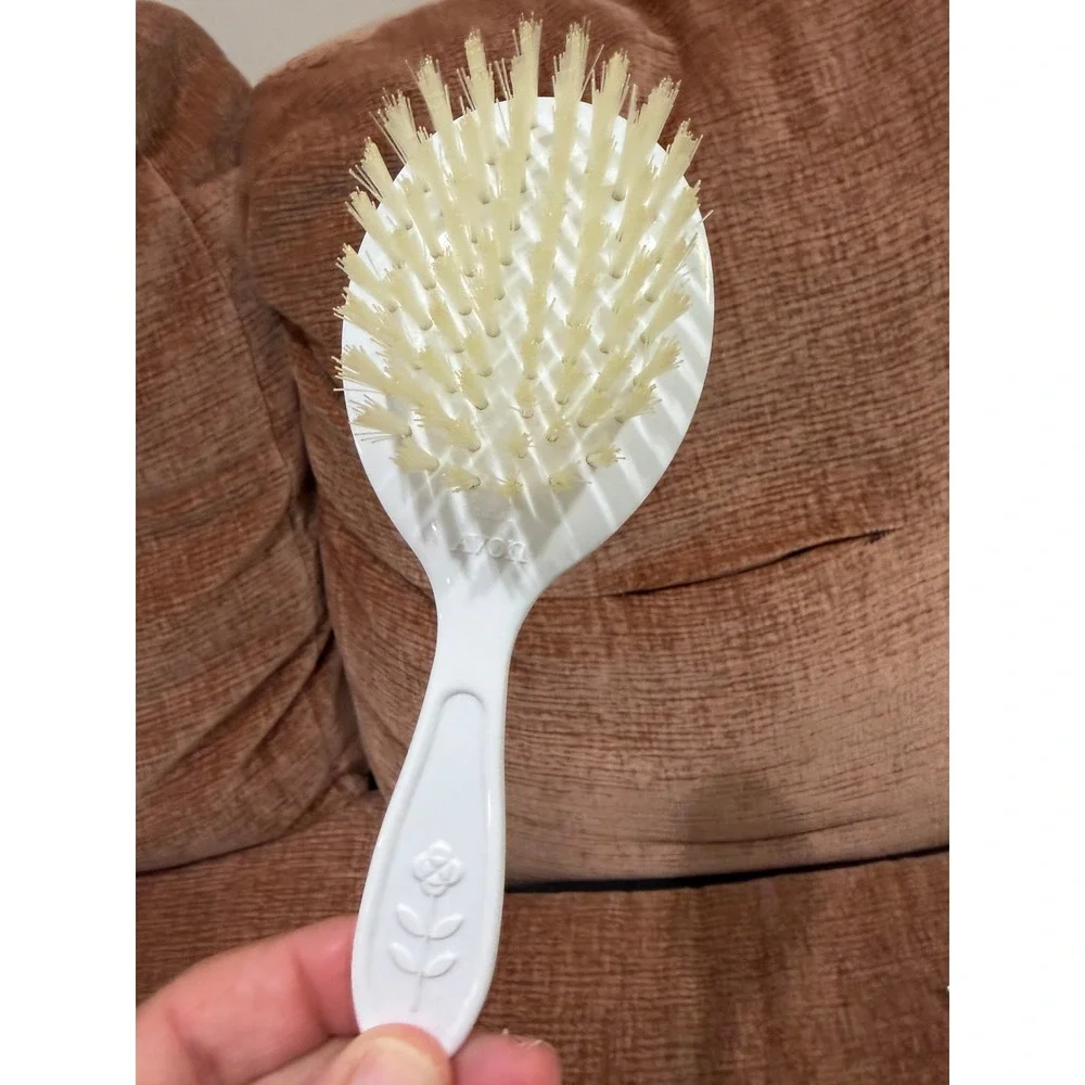 Vintage 1980 Avon Hello Sunshine Kids Hair Brush Retro Flower Power w Box